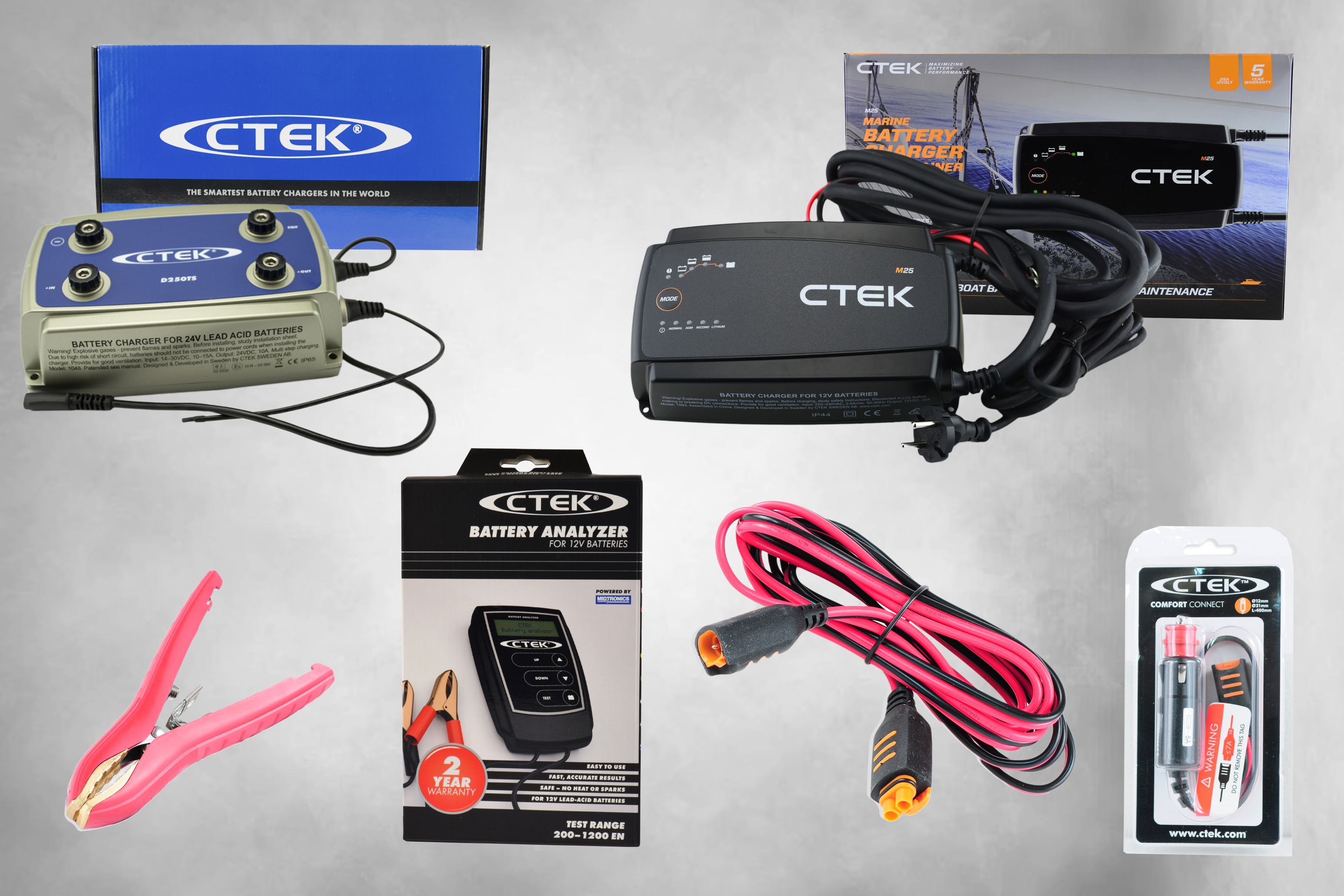 CTEK Comfort Connect Extension 2,5m Verlängerungskabel für alle Ladegeräte  bis 10A, Ladegeräte, Boot, Batterien für