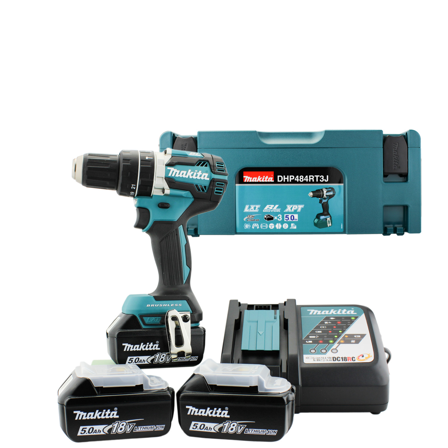 Makita DHP484RT3J Akkuschrauber 18V 3x5AH