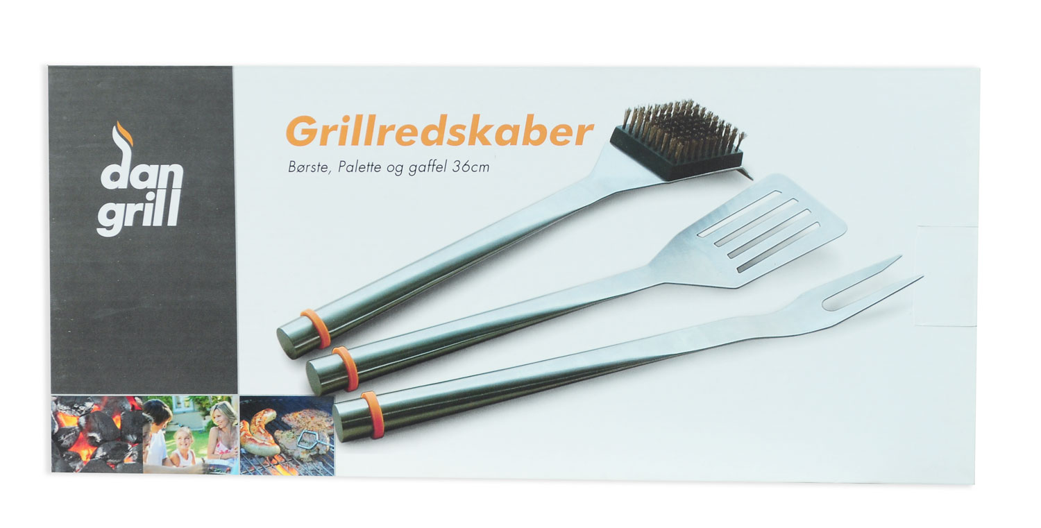 Grillset 3tlg matt 36cm