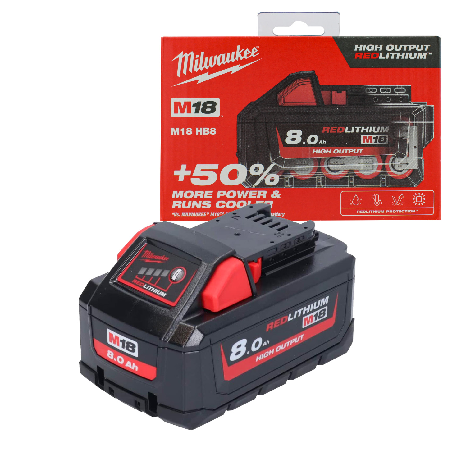 Milwaukee M18HB8 18V 8Ah REDLITHIUM Akku