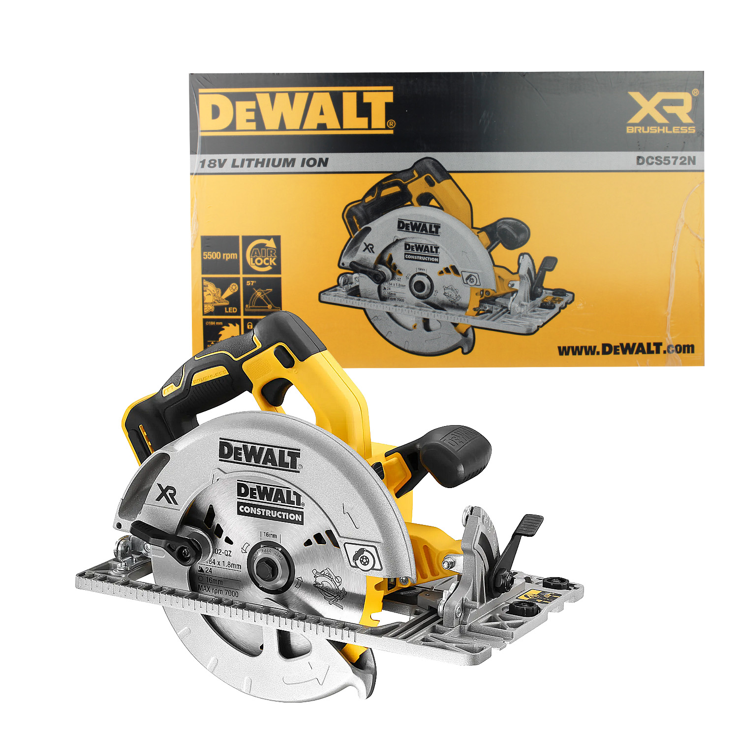 Dewalt DCS572N-X Akku Handkreissäge 18V Solo