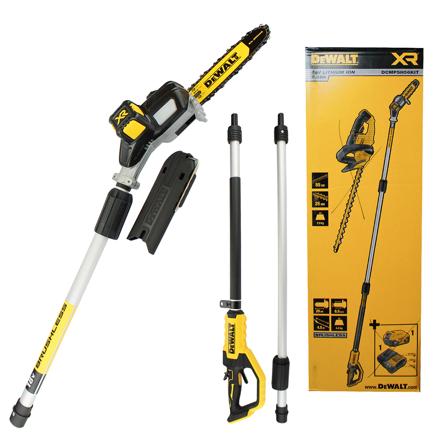 Dewalt Akku- Kettensäge / Akku-Hochentaster DCMPS567N 18V