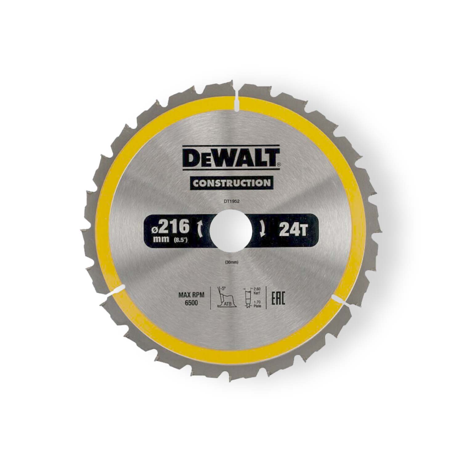 Dewalt DT1952 Kreissägeblatt  ø216mm 30mm 24T