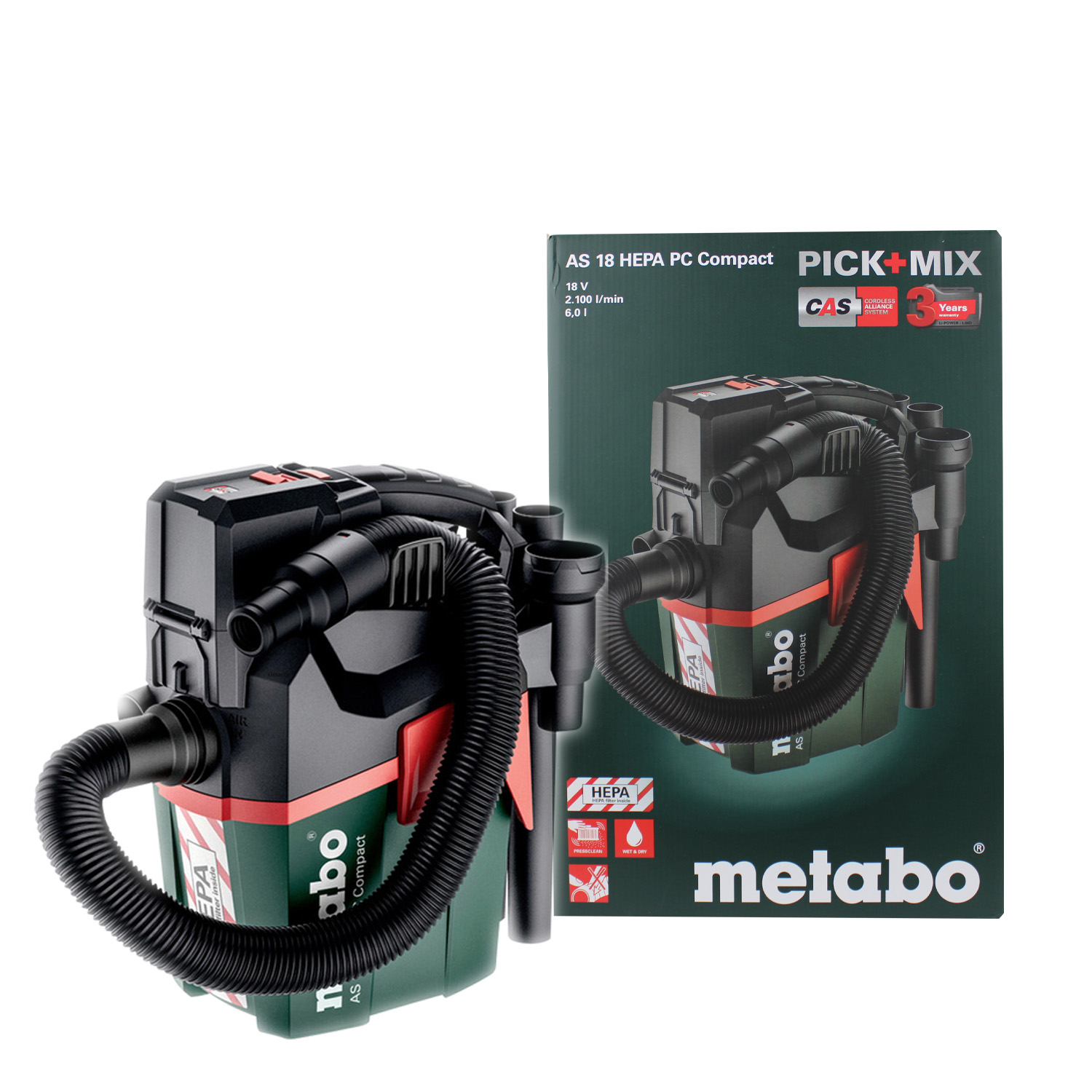 Metabo AS 18 Hpa PC Compact Staubsauger 602029850