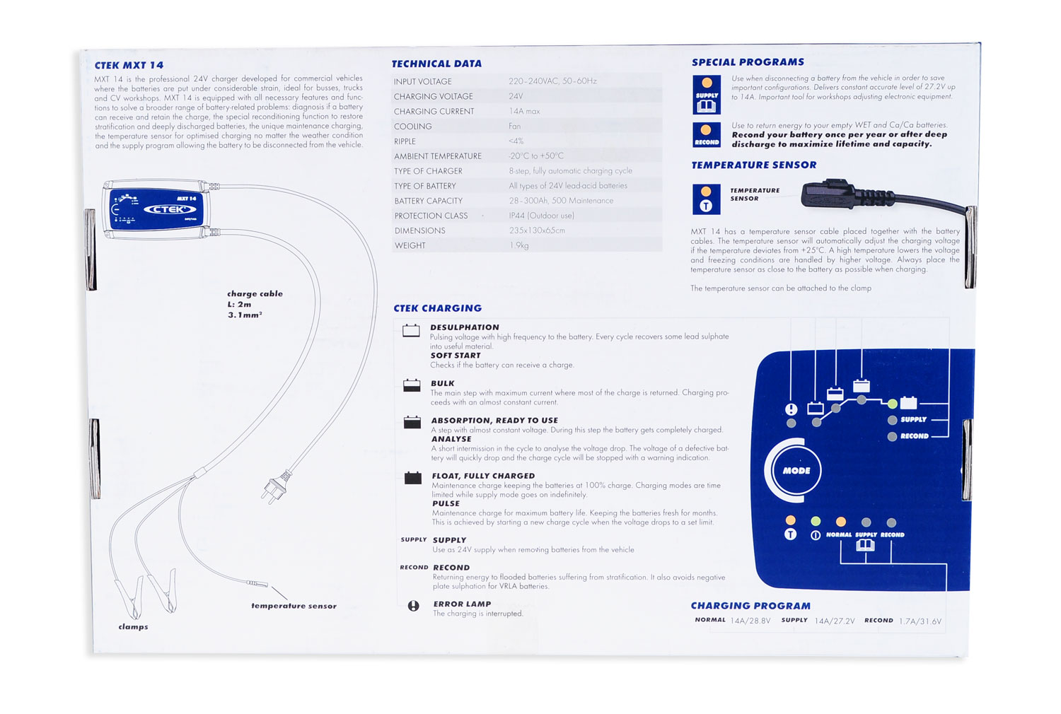 Ctek MXT 14 24V 14A Batterieladegerät (56-734)