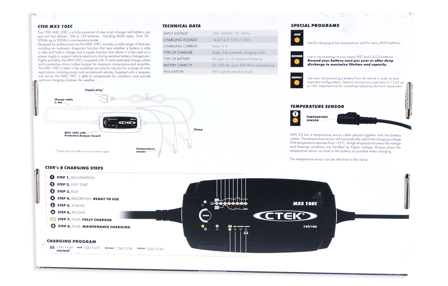 Ctek MXS 10EC 12V 10A (40-095) Batterieladegerät