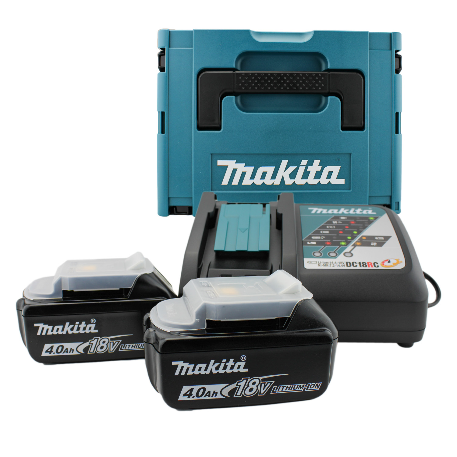 Makita Batterieset 197494-9 (2xBL1840B+DC18RC)