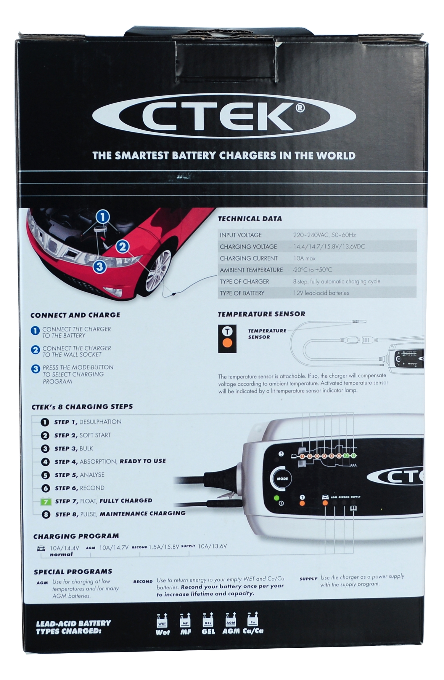 Ctek MXS 10.0 Batterieladegerät 12 V 10 A