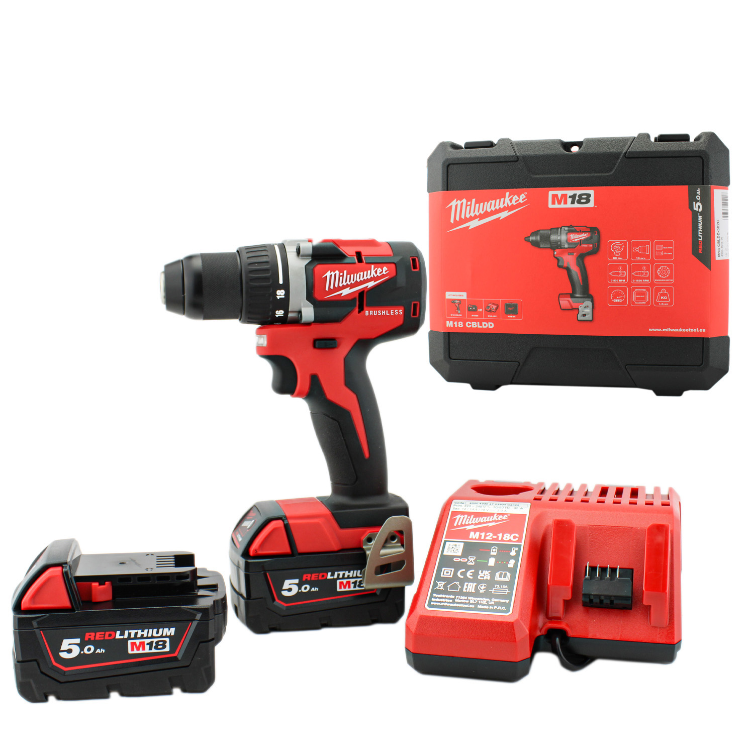 Milwaukee M18 CBLDD-502C 18V 2x5Ah